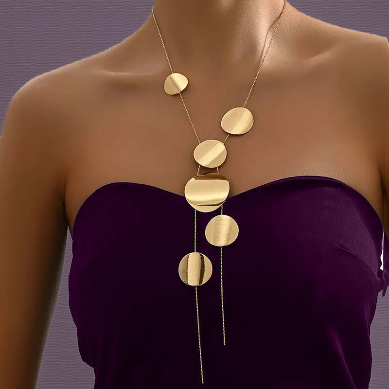 The Cascading Disc Necklace