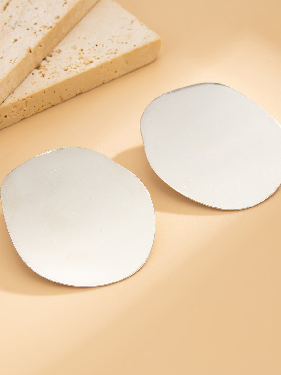Sculptured Disc Earrings