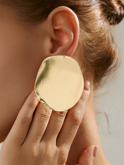 Sculptured Disc Earrings