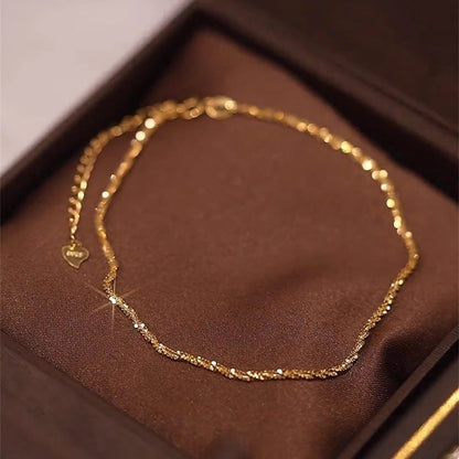 Adjustable Gold Plated Anklet Chain for Women