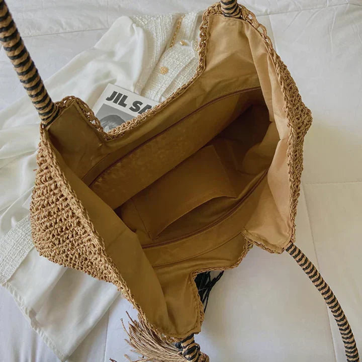 The Raffia Tote - Straw Beach Bag