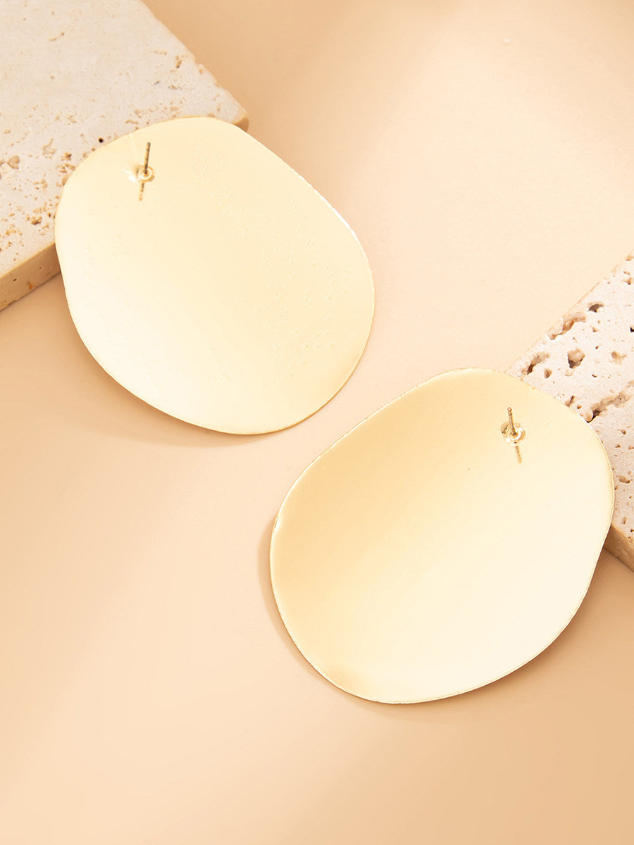 Sculptured Disc Earrings