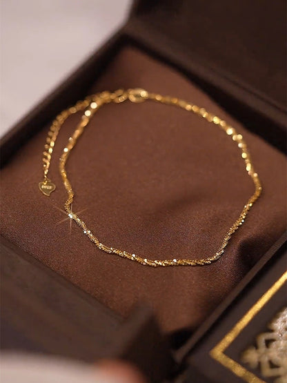 Adjustable Gold Plated Anklet Chain for Women