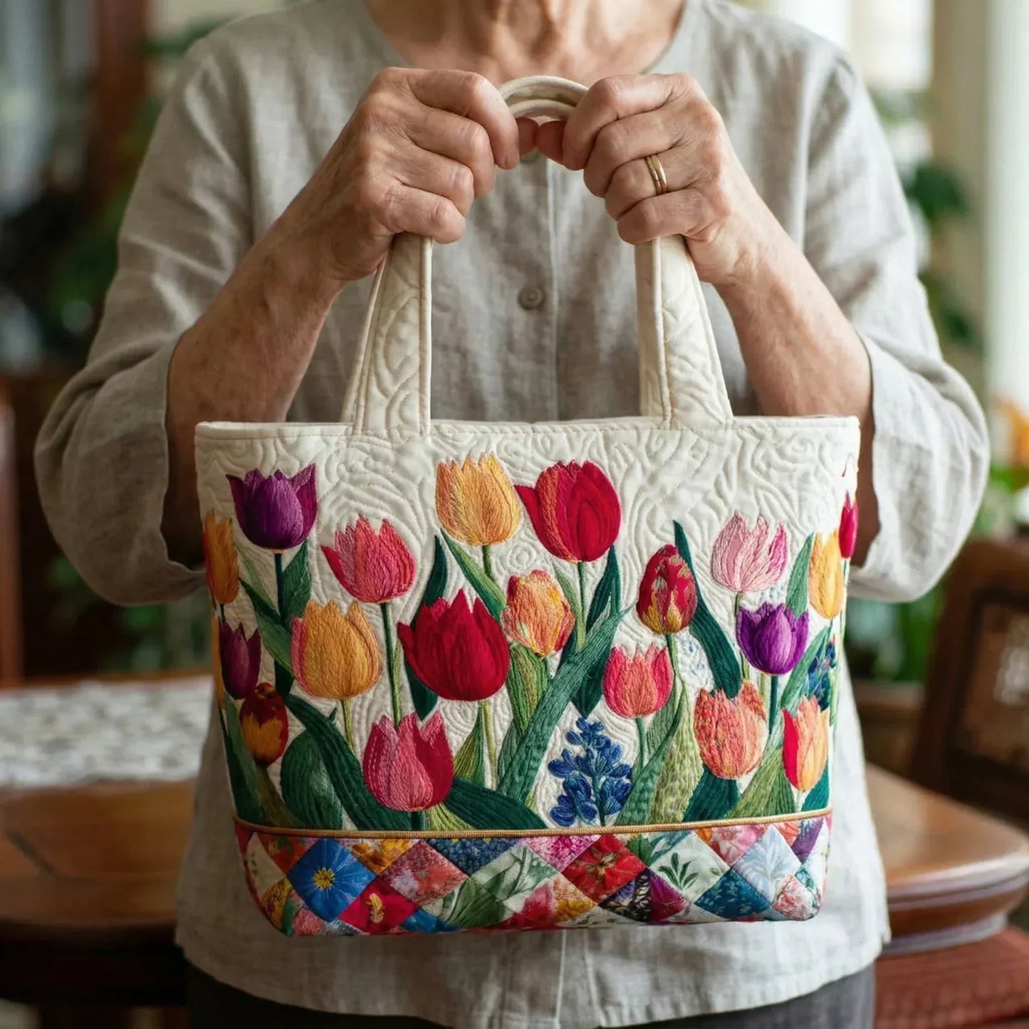 The Tulip Tote - Quilted Bag